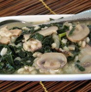 Mushroom Barley Soup with Kale