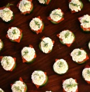 Persian Cucumber, Lox & Dill Cream Cheese Bites from www.EverydayMaven.com