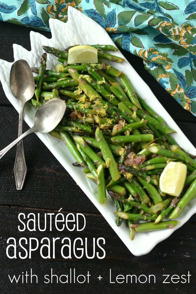 Sautéed Asparagus with Shallot + Lemon.