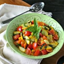 Summer Squash and Tomatoes with Basil