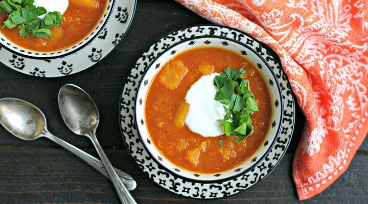 Instant Pot Red Lentil Soup with Butternut Squash
