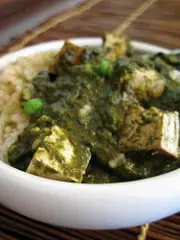 Slow Cooker Vegan Saag Paneer from www.EverydayMaven.com