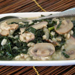 mushroom barley soup with kale