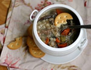 Beef and Mushroom Barley Soup from www.everydaymaven.com
