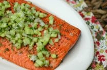 Grilled Salmon with Cucumber Salsa from www.everydaymaven.com
