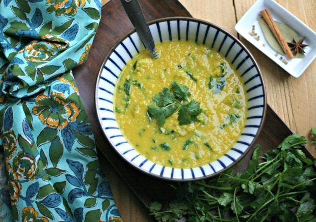 Red Lentil Soup with Spinach from www.everydaymaven.com