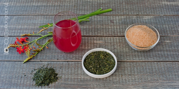 ingredients to make homemade kombucha tea
