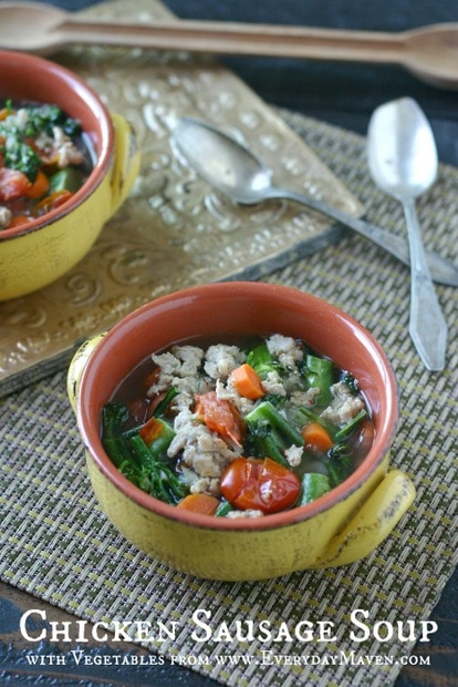 Chicken Sausage Soup with Vegetables from www.everydaymaven.com