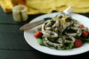 Calamari Salad with Preserved Lemons from www.everydaymaven.com