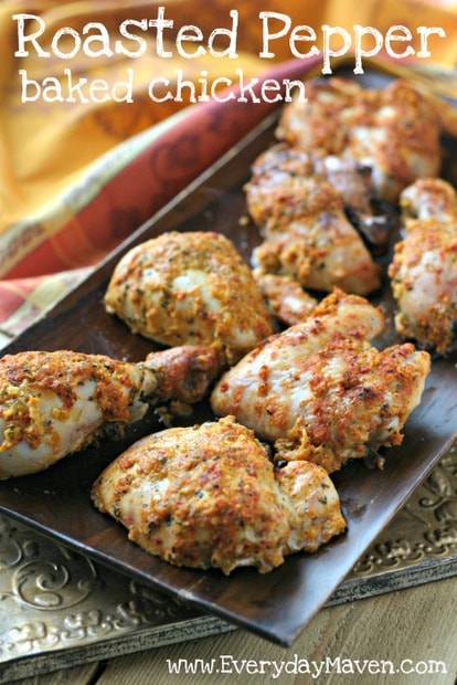 Roasted Pepper Baked Chicken from www.everydaymaven.com