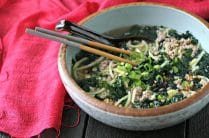 Spicy Pork Soup with Kale and Sweet Potato "Noodles" from www.everydaymaven.com