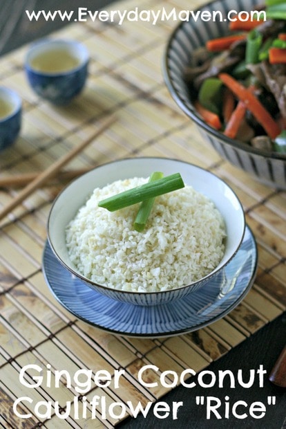 Ginger Coconut Cauliflower Rice from www.everydaymaven.com