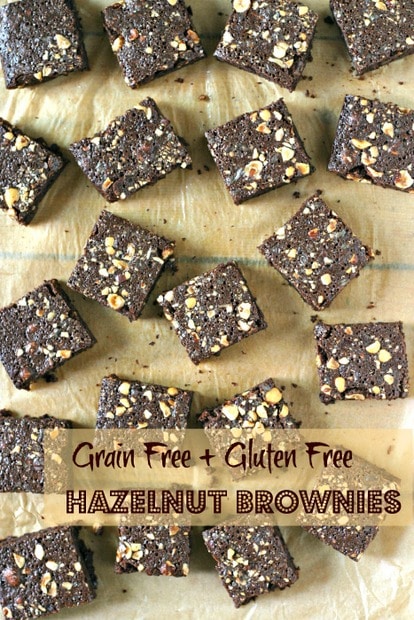 Hazelnut Brownies. Paleo, Grain Free and Gluten Free from www.EverydayMaven.com