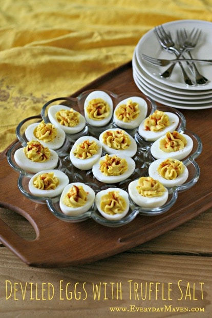 Deviled Eggs with Truffle Salt from www.EverydayMaven.com