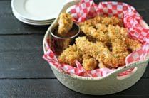 Potato Chip Crusted Chicken Fingers from www.EverydayMaven.com
