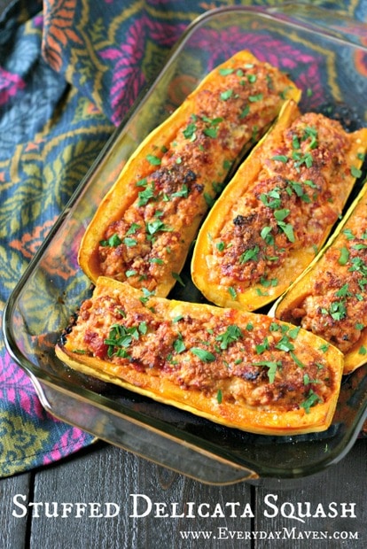 Cheesy Stuffed Delicata Squash from www.EverydayMaven.com