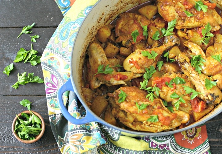 One Pot Turmeric Chicken with Vegetables from www.EverydayMaven.com