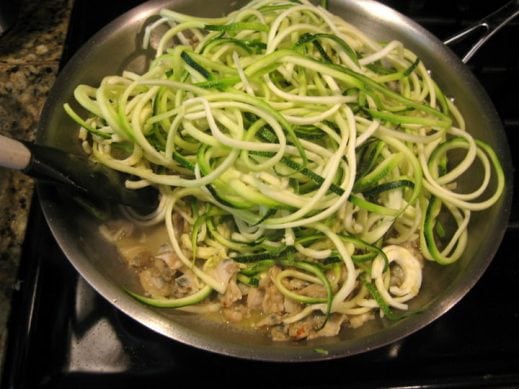 Zucchini Noodles with Clam Sauce from www.EverydayMaven.com