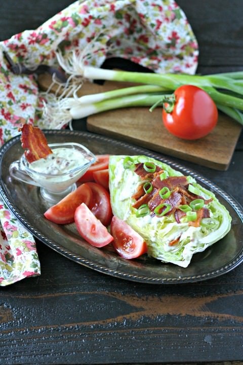 BLT Salad with Creamy Bacon Dressing from www.EverydayMaven.com