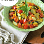 Summer Squash and Tomatoes with Basil from www.EverydayMaven.com