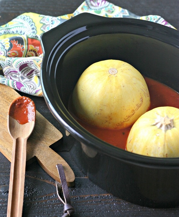 How To Cook Spaghetti Squash In The Slow Cooker from www.EverydayMaven.com