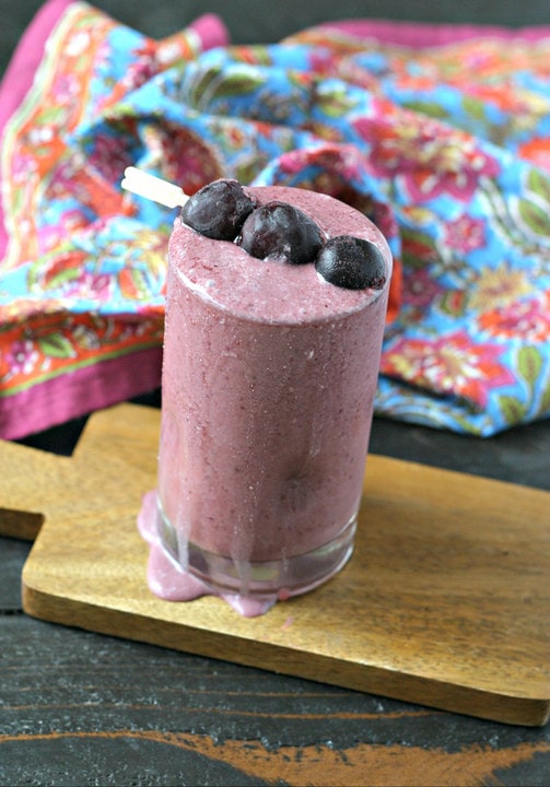 Coconut Cherry Vanilla Smoothie from www.EverydayMaven.com