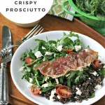 Lentil Salad with Feta and Crispy Prosciutto from www.EverydayMaven.com