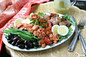 Low Carb Salmon Nicoise Salad from www.EverydayMaven.com