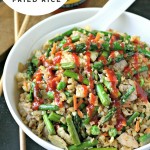 Chicken and Asparagus Cauliflower Fried Rice from www.EverydayMaven.com