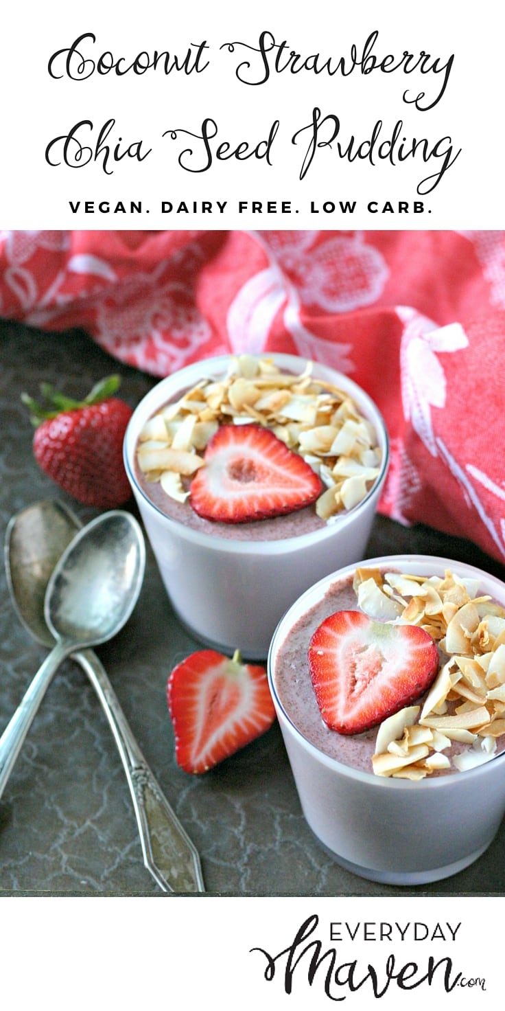 Coconut Strawberry Chia Seed Pudding
