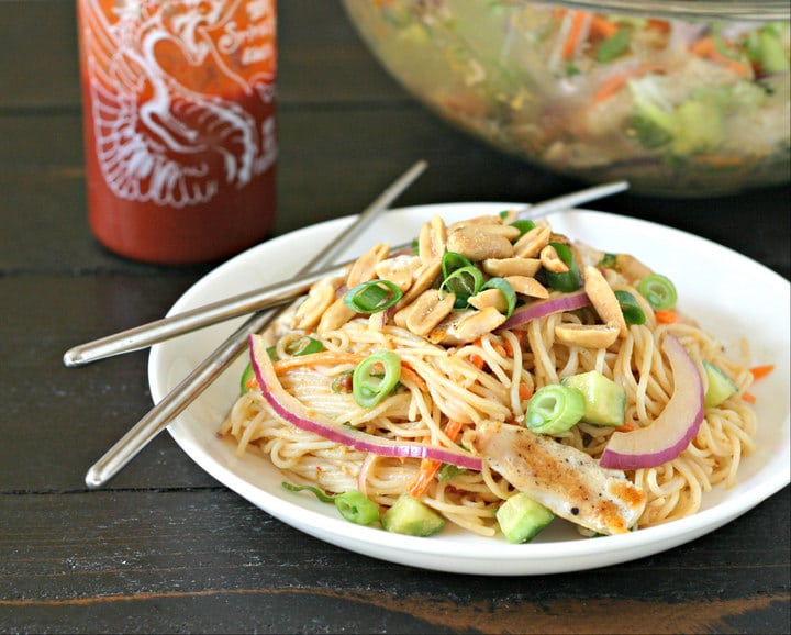 Peanut Noodles with Chicken from www.EverydayMaven.com