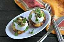Grilled Nectarines with Greek Yogurt, Pistachios and Mint from www.EverydayMaven.com