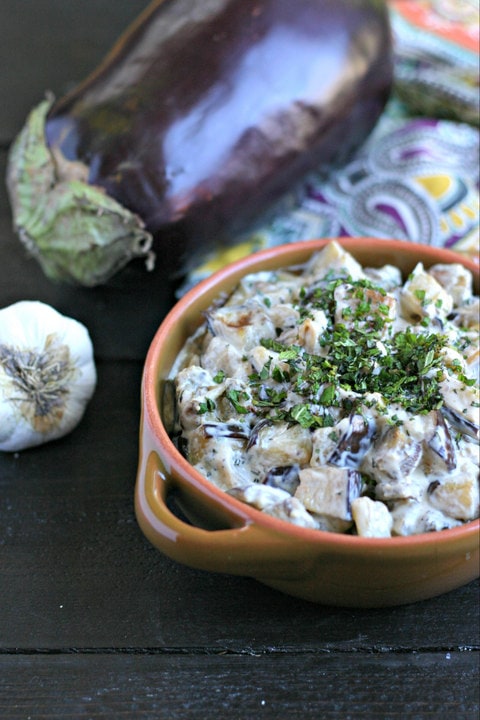 Lebanese Style Eggplant with Yogurt from www.EverydayMaven.com