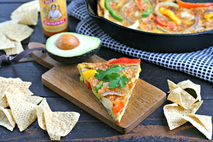 Vegetarian Fajita Frittata from www.EverydayMaven.com