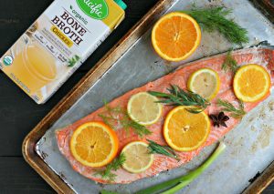 Citrus and Herb Poached Salmon from www.EverydayMaven.com