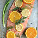 Citrus and Herb Poached Salmon from www.EverydayMaven.com