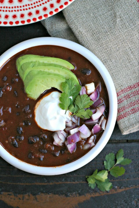 Instant Pot Black Bean Soup with Tomatoes from www.EverydayMaven.com