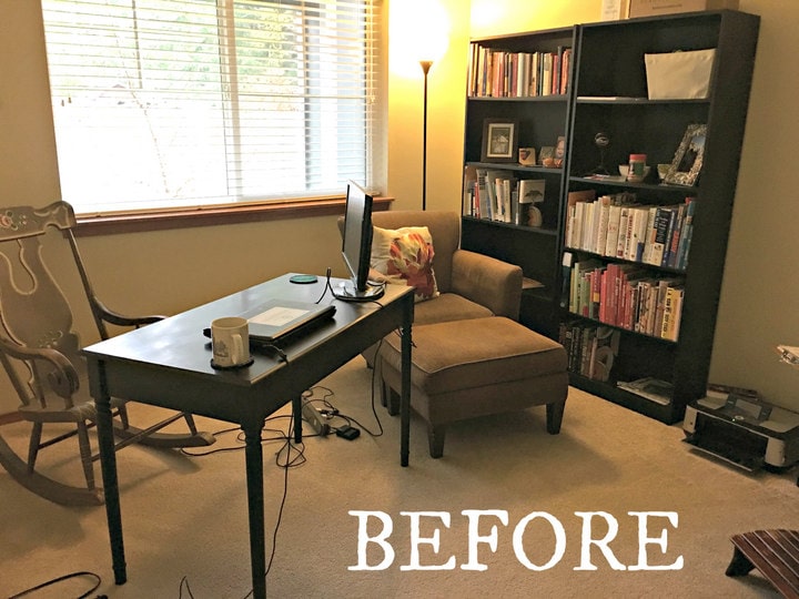 Before and After Home Office Makeover from www.EverydayMaven.com