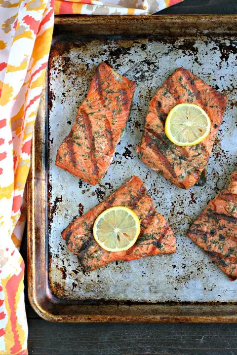 Old Bay Grilled Salmon from www.EverydayMaven.com