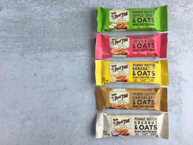 five bob's red mill bob's better bars (one of each flavor)