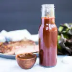 glass jar of homemade steak sauce