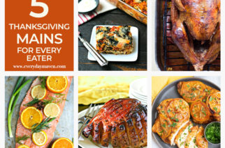 collage of thanksgiving main dishes