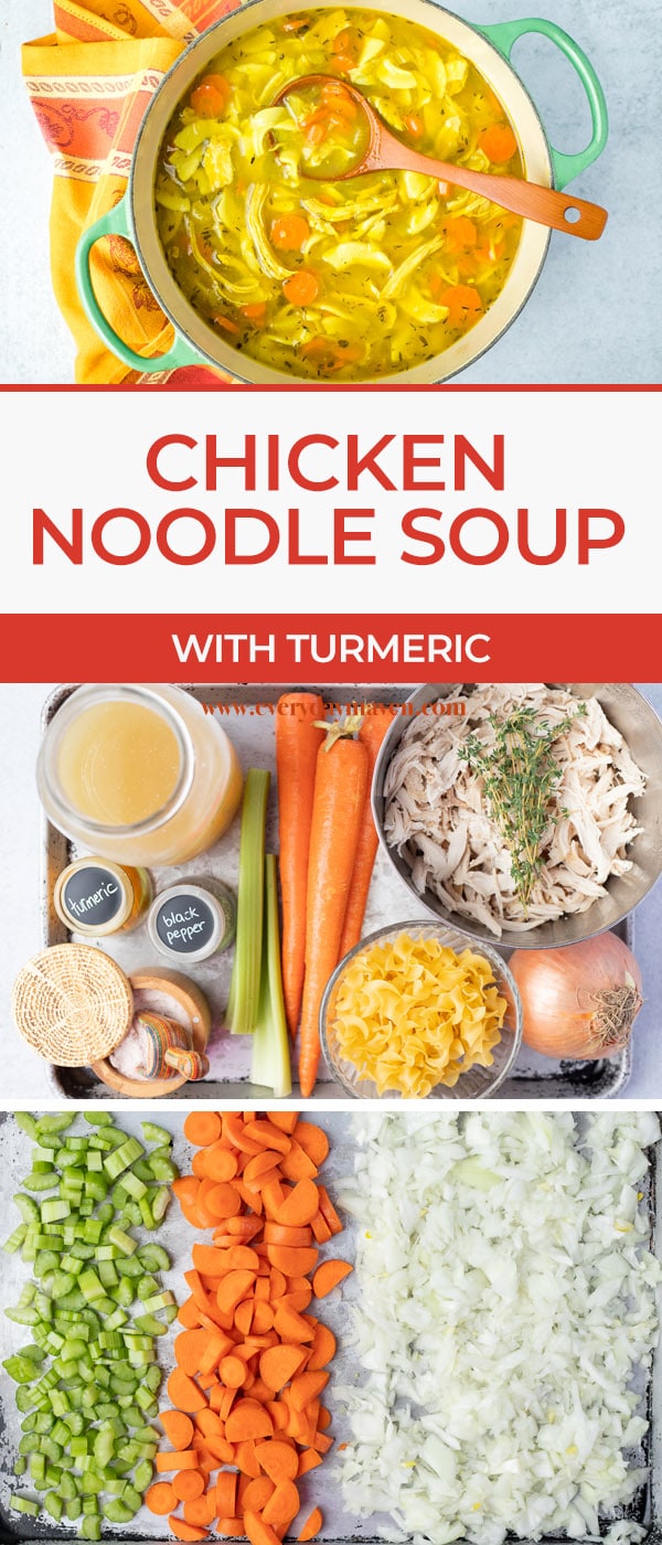 Healing Food Turmeric Chicken Noodle Soup EverydayMaven™