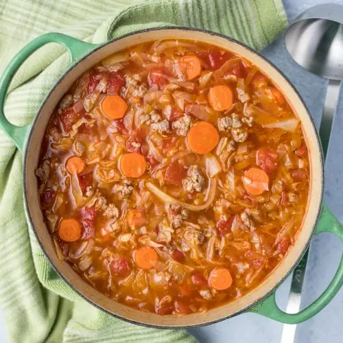 Hearty Healthy Italian Sausage and Cabbage Soup